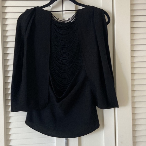 BCBGMAXAZRIA KYLEIGH TOP IN BLACK - Picture 2 of 5